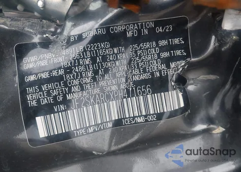 2023 Subaru Forester Touring from USA, damaged, VIN JF2SKARCXPH471656